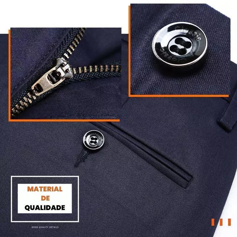 Frete Grátis | Calça Social Clássica Alfaiataria + Cinto Social Couro