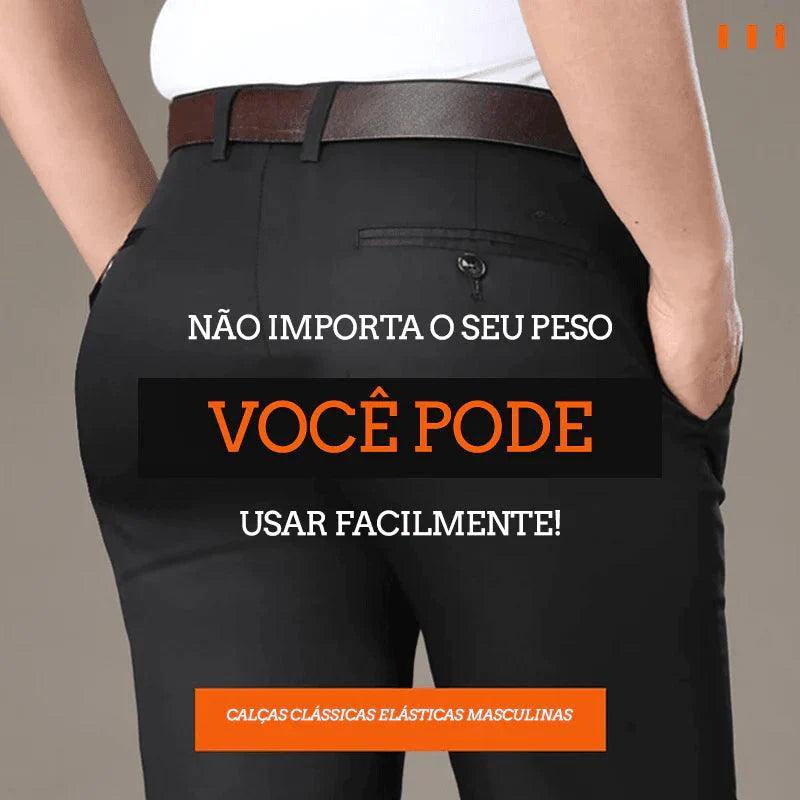 Frete Grátis | Calça Social Clássica Alfaiataria + Cinto Social Couro