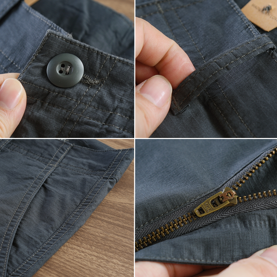 Calça Reta Masculina em Sarja - kit com 4