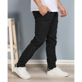 Kit 4 Calça Reta Masculina em Sarja + Brinde carteira minimalista