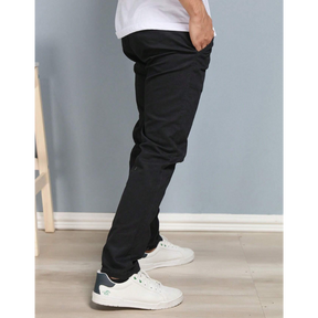 Kit 4 Calça Reta Masculina em Sarja + Brinde carteira minimalista