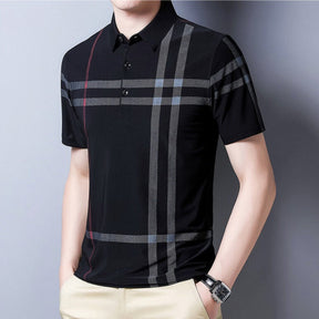 Camisa Masculina Polo com Listras