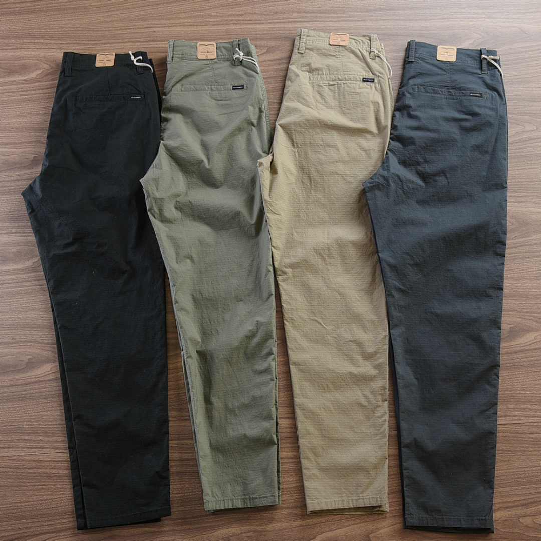 Calça Reta Masculina em Sarja - kit com 4