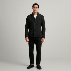 Cardigan Masculino em Algodão Pima