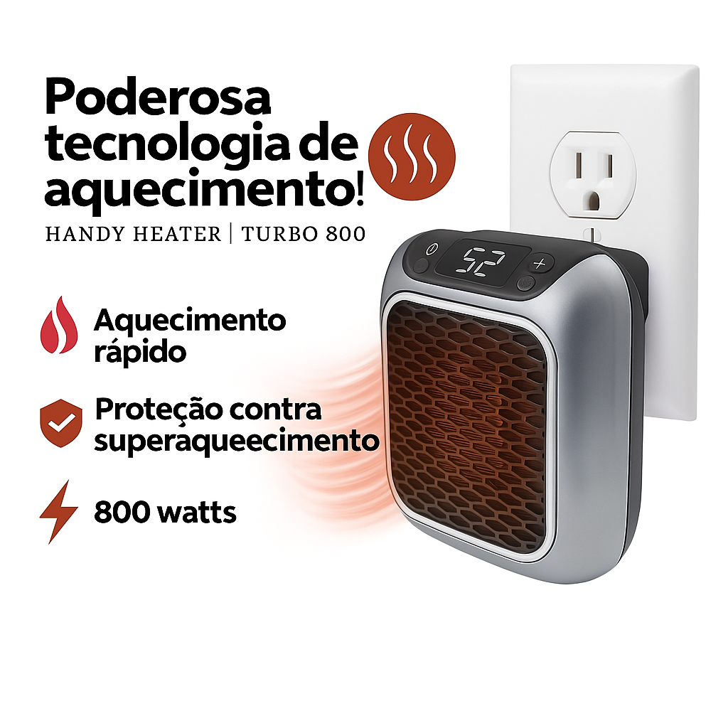 Aquecedor Digital Portátil – Aquece o Ambiente, Sem Pesar na Conta de Luz | PROMOÇÃO DE INVERNO